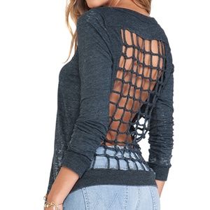 Chaser x Revolve Knot Back Long Sleeve Tee Top